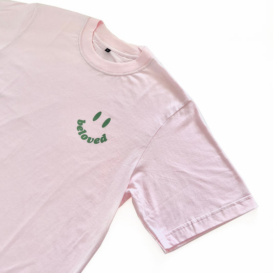 T-Shirt "Smile Beloved" in baby pink