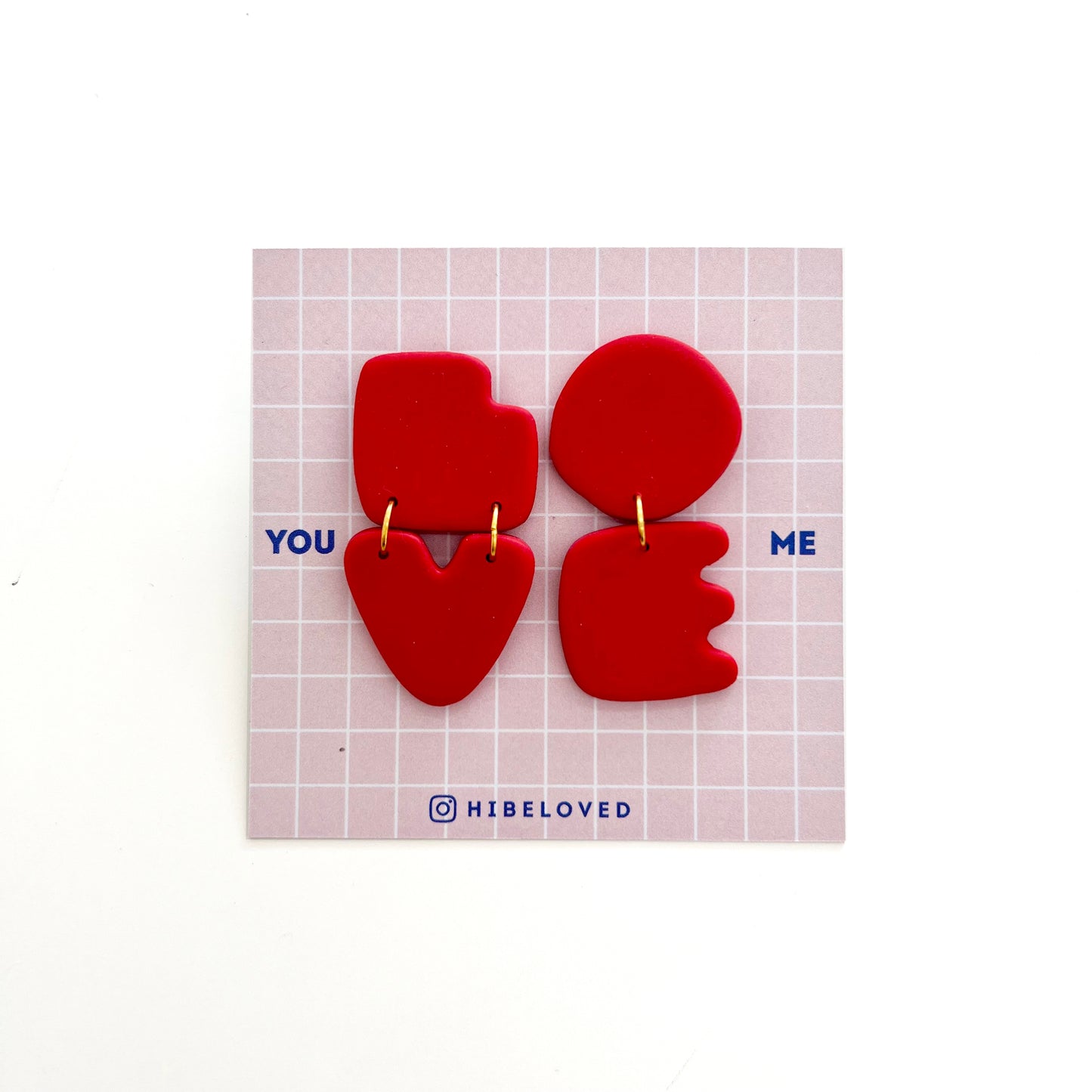 LOVE Earrings in Red